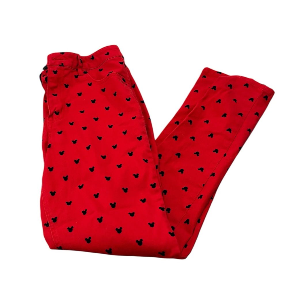 DISNEY x FOREVER 21 | Red & Black Mickey Skinny Jeans size Medium